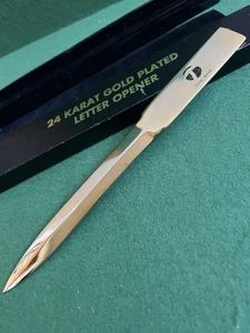 24 Karat Gold Plated Letter Opener - Total Travel Advertising - Picture 1 of 5