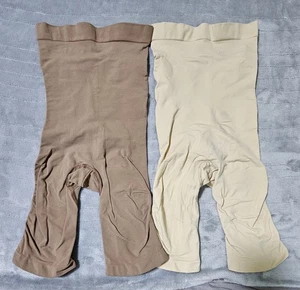 Lote 2 Pantalones Cortos Desnatados Sin Costuras Esculpidos Medio Muslo Cintura Alta Medianos Kim Kardashian 2S - Imagen 1 de 3