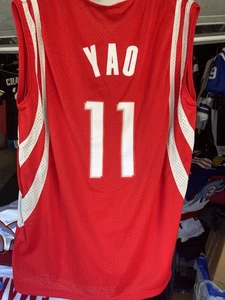 Vintage Nike Houston Rockets Yao Ming #11 Red Jersey Mens XXL - Picture 1 of 4