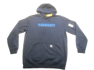 Felpa Carhartt uomo XL alta antipioggia vestibilità ampia peso medio logo grafica - Foto 1 di 9