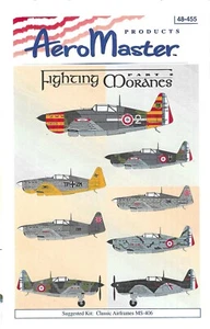 AEROMASTER 48-455 - FIGHTING MORANES Pt. 2 - 1/48 DECALS - Picture 1 of 3