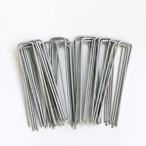 200 pcs 11 Gauge 6" GALVANIZED Landscape Staples ~ SOD Fabric Pins - RUST FREE