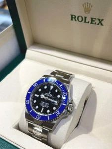 ROLEX Submariner 41mm 126619LB 18k White Gold Oyster Blue Ceramic Bezel BOX/PAPR - Picture 1 of 10