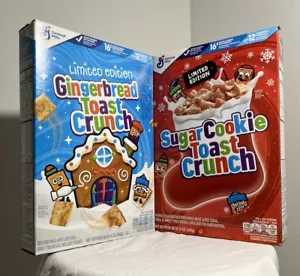Limited Edition SUGAR COOKIE & GINGERBREAD Toast Crunch Cereal (2 Box) Cinnamon - Picture 1 of 3