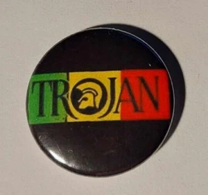 1x Trojan Button Reggae Rocksteady Skapunk Oi Skins Oi! 2 Tone 1969 Ska Punk - Picture 1 of 1