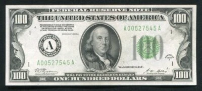 FR. 2151-A 1928-A $100 FRN “GOLD ON DEMAND” BOSTON, MA GEM UNCIRCULATED (C) - Image 1 of 2