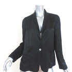 Raquel Allegra Shawl Blazer Black Satin Size 1 Single Button Jacket