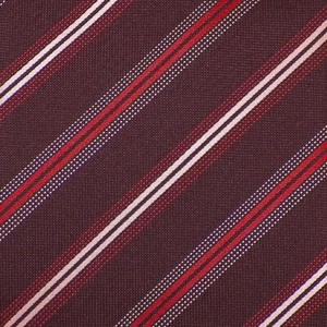 BRIONI Mens Burgundy Red Pink STRIPED Handmade Woven Silk Tie Italy NWOT - Picture 1 of 3