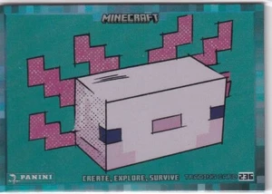 Panini Minecraft 3 Create, Explore, Survive Trading Card No. 236 Axolotl Holo - Picture 1 of 2