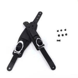 Fijaciones de snowboard hebillas encuadernación correas de tobillo negras correa de hebilla en cuero - Imagen 1 de 10