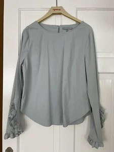 Oliver Bonas Ladies Light Blue Top 3/4 Sleeve Size 10 New without Tags - Picture 1 of 7