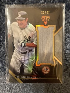Johnny Damon 2016 Topps Triple Threads Baseball Unity Jumbo Relics SIlver 22/27