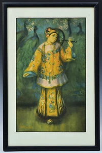 Original Vintage  ESTHER HUNT Lithograph , LISTED CALIFORNIA ARTIST, circa 1930 - Picture 1 of 1