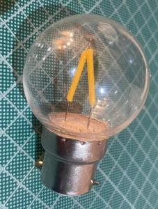 2W Dimmable LED Filament Golf Ball Festoon Lamp 2800k Warm White - Bayonet B22 - Picture 1 of 2