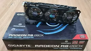 Boxed! Gigabyte AMD Radeon Windforce R9 280x 3gb GPU Graphics Video Game Card - Picture 1 of 12