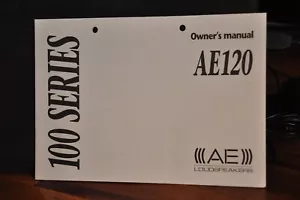 Acoustic Energy AE120 Owner's Manual from 90's - Picture 1 of 2