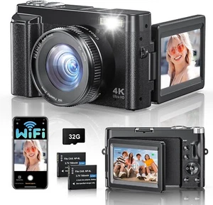 Camara Digital HD Foto Y Video 64MP Compacta Recargable Con Memoria De 32G NUEVO - Bild 1 von 8