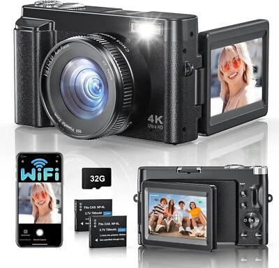 Camara Digital HD Foto Y Video 64MP Compacta Recargable Con Memoria De 32G NUEVO - Bild 1 von 4