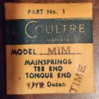 Véritable Vintage Le Coultre Partie #1 Modèle MIM, NEUF