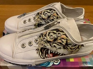 Ed Hardy LR BRONX Womens shoes trainers UK 2.5 EUR 36 NEW WHITE - Picture 1 of 5