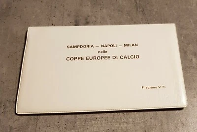 SAMPDORIA-NAPLES MILAN IN EUROPEAN FOOTBALL CUPS  5 FDC & SPECIAL CARTON  - Image 1 of 3