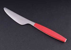 Cuchillo de almuerzo Georg Jensen, cubiertos Strata acero inoxidable. Acoplamiento de henna. ROJO - Imagen 1 de 5