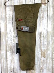7 For All Mankind Josefina Skinny Boyfriend Corduroy Pants Green Khaki 24 25 NWT - Picture 1 of 9