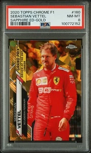 2020 Topps Chrome F1 Sebastian Vettel /50 Gold Sapphire #160 PSA 8 RC Canada - Picture 1 of 3