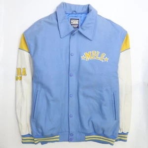 Chaqueta Universitaria MPLS Lakers G-III Clásica Madera Dura Cuero Lana Talla 2XL NBA - Imagen 1 de 7