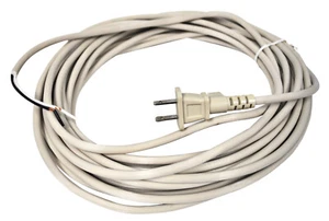 Generic 40 Foot Beige 17/2 12 A Vacuum Power Cord with Polarized Plug - Picture 1 of 1