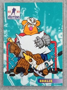 Jim Henson Muppets take the Ice Goalie Promo Card 1994 Cardz Positions Fozzie