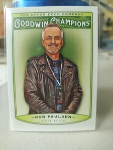 2019 upper deck goodwin champions Rob Paulsen No. 33 voice actor ninja turtles - Picture 1 of 2