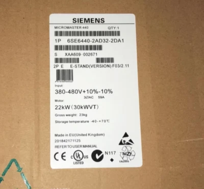 inverter 6SE6440-2AD32-2DA1 6SE6 440-2AD32-2DA1 - Image 1 of 2