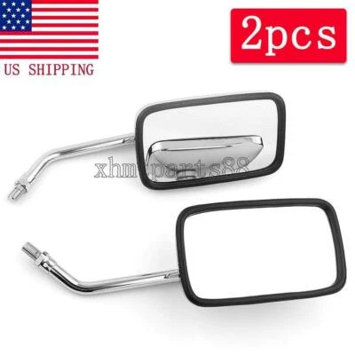 Espelhos retrovisores retangulares cromados para motocicleta Honda Valkyrie 1500 1800 GL - Imagem 1 de 4