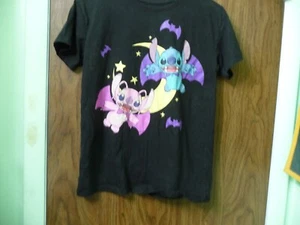 DISNEY SIZE 14-16 T SHIRT STITCH BLACK VERY CUTE - Picture 1 of 2
