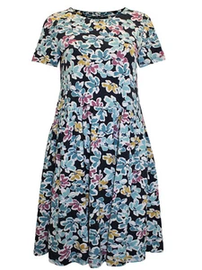Ex-Seasalt Dress SEA MIRROR Brushed Buttercups Jersey Short Sleeves 14 16 & 24 - Picture 1 of 3