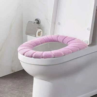 Toilet Seat Cover Pad Cushion Bathroom Closestool Warmer Covers Mat Washable NEW - Image 1 of 4