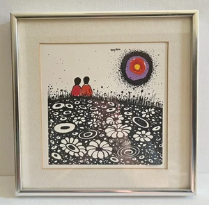 Vintage Signed Victor Rosado Silkscreen Serigraph Mid Century Modern Pop Art HTF - Picture 1 of 12