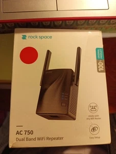 Rock Space AC 750 Doble Banda Wi-Fi Repetidor Booster Extensor Inalámbrico - Imagen 1 de 3
