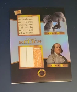 2025 Pieces of the Past Inventors  Rosalind & Ben Franklin Dual Relic #579 - Picture 1 of 2
