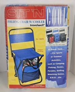 Silla plegable Travelwell Sit 'N Cool con enfriador aislante rojo y negro camping  - Imagen 1 de 24