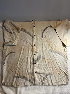 Tommy Bahama Herrenhemd 100% Seide XXL Kurzarm gemustert - Bild 1 von 7