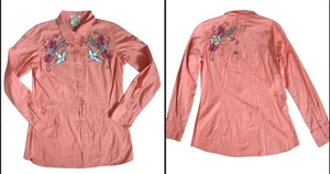 Ariat Pearl Snap Shirt Damen Medium Western Ranch Rodeo bestickt - Bild 1 von 6