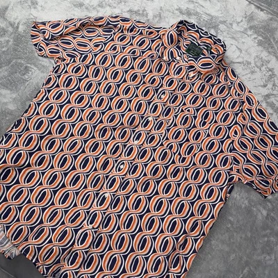 Gitman Bros Shirt Mens XXL  Gio Ponti 100% Linen Vintage Loop Collar Camp Top - Image 1 of 4