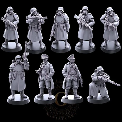 Konflikt 47, Weird War etc Compatible Rift Blood Commandos Squad X9 Figures - Image 1 of 4