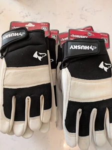4x HUSKY Leather Water Resistant Performance Work Glove w/ Spandex Back - XL - Picture 1 of 4