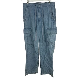 Pantalones de mezclilla cargo American Eagle para mujer talla 12 azul algodón lyocell estilo informal - Imagen 1 de 7