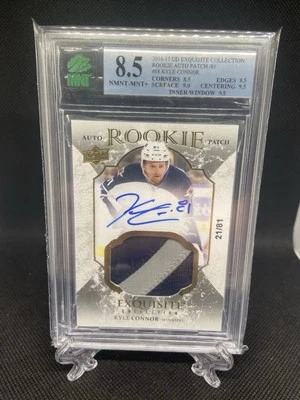 2016-17 Exquisite Kyle Connor RPA RC /81 Auto Patch MNT 8.5 Auto 10 Jets - Image 1 of 2