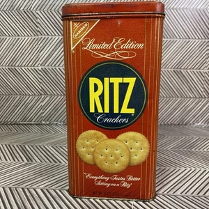 Vintage 1986 Nabisco Ritz Crackers Limited Edition Collector Metal Tin Container - Bild 1 von 10