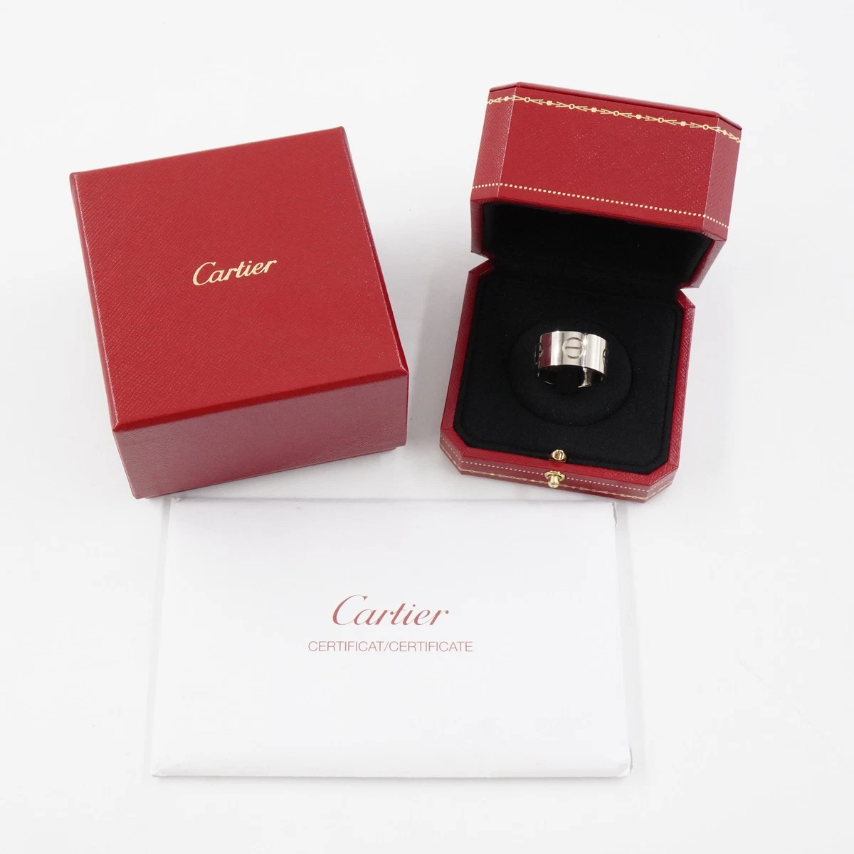 Cartier Love Ring YG 10号　#50 CARTIER Love Ring 18KWG White Gold Used Unisex US size5.25 #50 | eBay